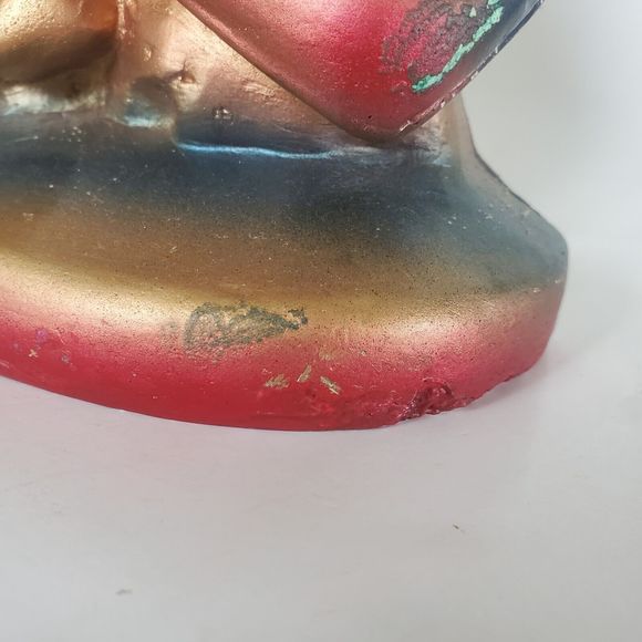 1967 Mother Mary & Baby Jesus Chalkware Bust Religious Christ Madonna Sculpture - Picture 5 of 11